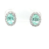 Paraiba Tourmaline and Diamond Earrings